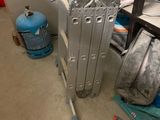 a radiator that is sitting in the corner of a room