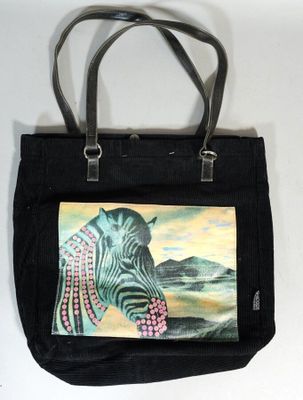 LOLLIPOPS Sac bandoulière en velours noir, zèbre a paillette…