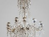a large crystal chandelier hanging from the ceiling