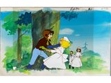 disney ' s beauty and the beast production cel with animation background