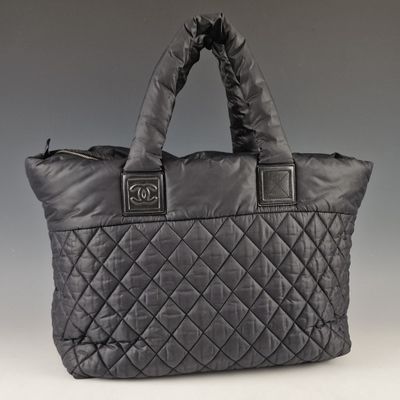 sac cabas matelassé noir Chanel