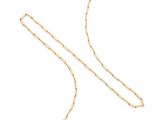 a gold chain with a long link on a white background