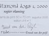 a sign that says diamond dogs 1, 200 tiger planning