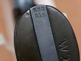 a close up of a black object on a table
