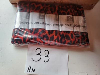 Lot de 200 écharpes Paquerette, motif léopard rouge et noir,…