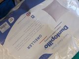 a plastic bag with a pillow on top of it