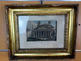 a picture of a picture of a building on the wall