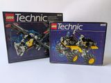 deux coffrets lego technic sont présentés sur une surface blanche