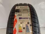 a close up of a tire with a sticker on it