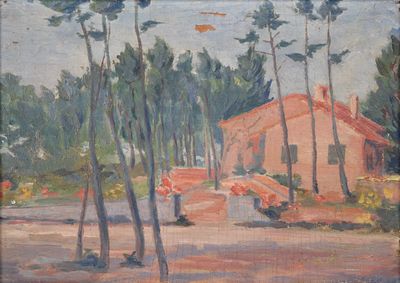 Honoré CAVAROC (1846-1930), Paysage, huile sur panneau, H : …