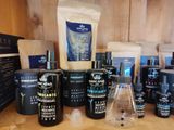 many different types of skin care products displayed on a shelf