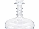 an image of a clear glass bottle with a glass stopper