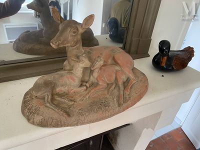 Irénée ROCHARD (1906-1984) La biche et ses deux faons