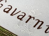 close up of a close up of a label on a bag