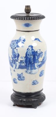 CHINE, fin XIXe siècle Vase balustre en porcelaine à décor b…