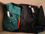 a box filled with clothes and a pair of pants