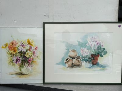 Bouquets, 2 aquarelles