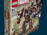 une boîte contenant une figurine Lego d'Iron Man