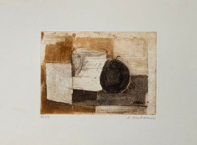 Annapia ANTONINI (1942). Nature morte au verre