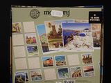 a box with pictures on it sitting on a table