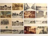 de nombreuses photos anciennes d'une ville et d'un fleuve