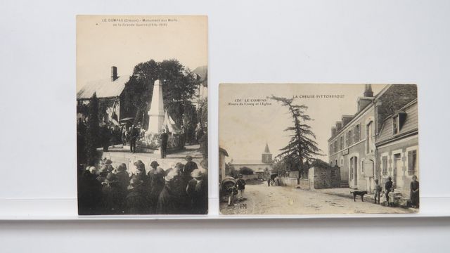 Le Compas : Lot de 2cpa : Monuments aux Morts (Inauguration ?). T...