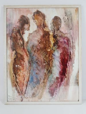 Jacques GORDE (1943-2009) - Trois silhouettes - Technique mi…
