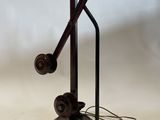 a lamp that is on top of a table