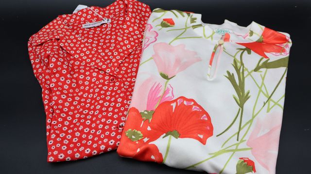 CARVEN – Polo habillé. Taille 42 à vue. On y joint un chemisier d...