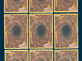 six squares of yellow and brown squares with a black center