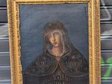 une image d'une peinture représentant une femme avec une couronne sur la tête