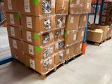 boxes stacked on pallets in a large warehouse filled with lots of boxes