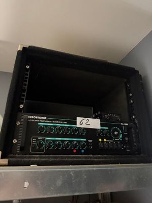 a picture of a rack with some electronics on top of it