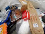 a bag of food that is sitting on the floor