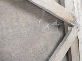 a close up of a piece of wood that has been ripped off