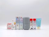 a lot of different skin care products on a white surface