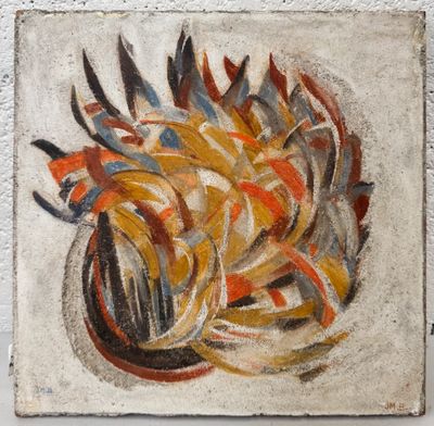 une image représentant un tableau montrant une mèche de cheveux accrochée à un mur
