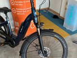 a bicycle that is parked in a garage
