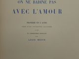 the front cover of a book with the title of one babine pas avec l ' amour