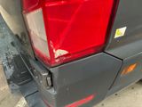 a close up of the tail light of a truck