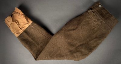 an image of a pair of brown pants sitting on top of a table