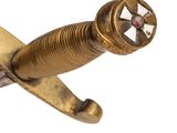an image of a gold sword with a cross on it