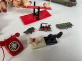 a lot of toys that are on a table