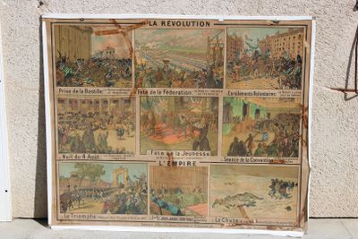 une photo d'une affiche de la Révolution française