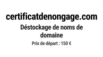 Nom de domaine certificatdenongage.
