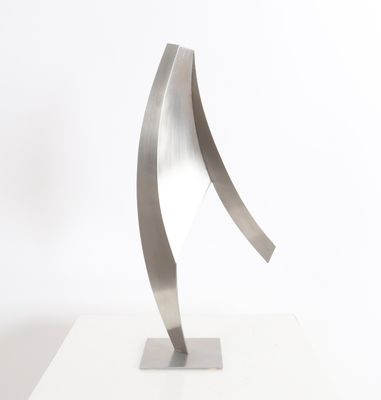 Josef Staub (1931-2006) Sculpture en acier chrom.