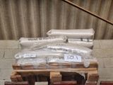 a pallet full of bags of cement sitting on a pallet