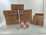 many boxes and containers that are sitting on a table