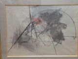 peinture sur le mur d'une pièce représentant un homme assis dans un fauteuil