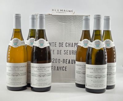 three bottles of wine are sitting in front of a box of wine